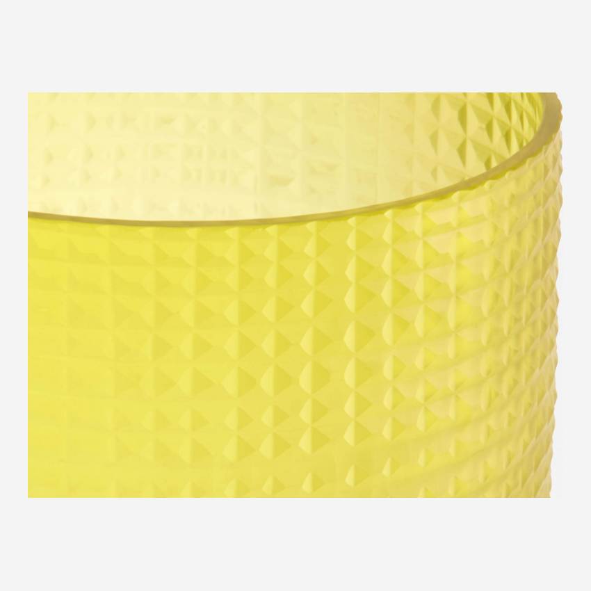 Vase en verre 30 cm jaune