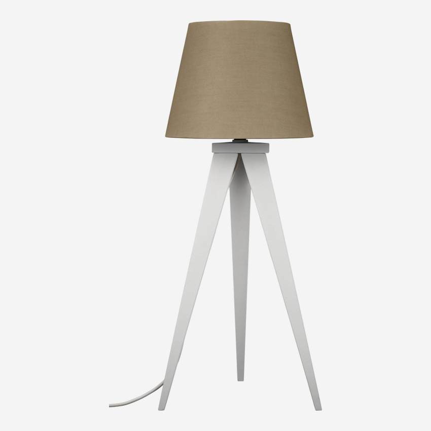 Pied de lampe 50cm en métal blanc