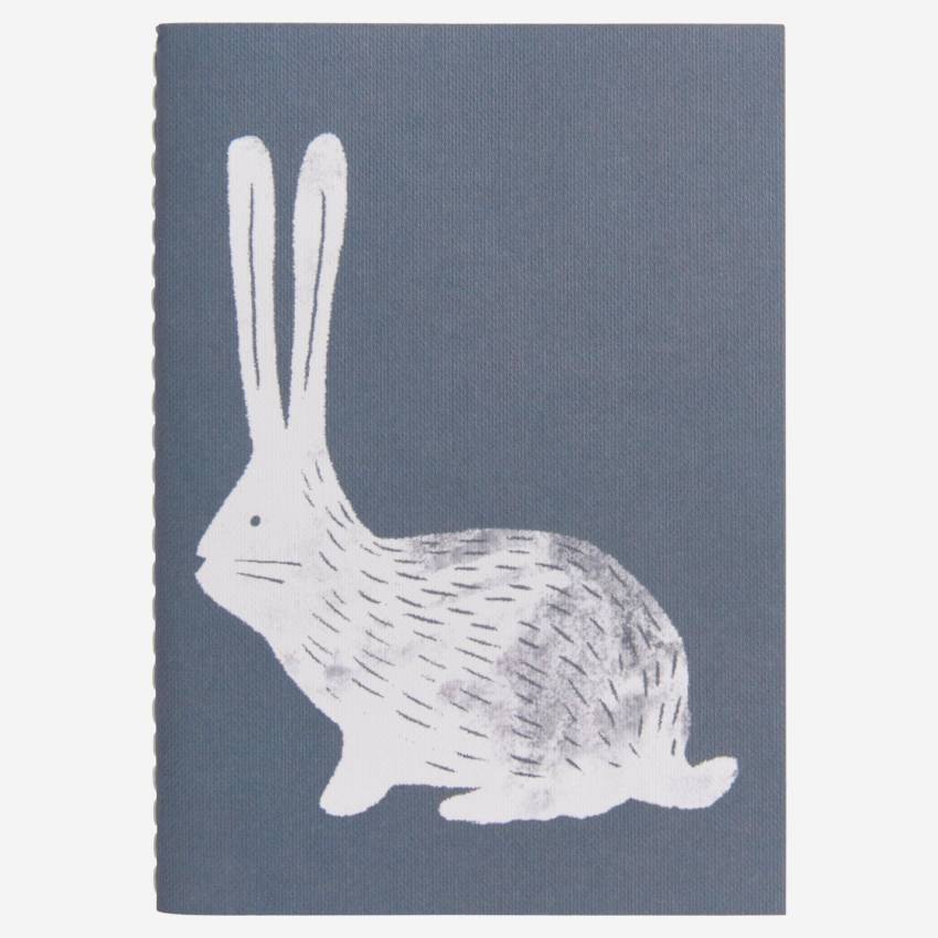 Cuaderno A6 con patrón conejo