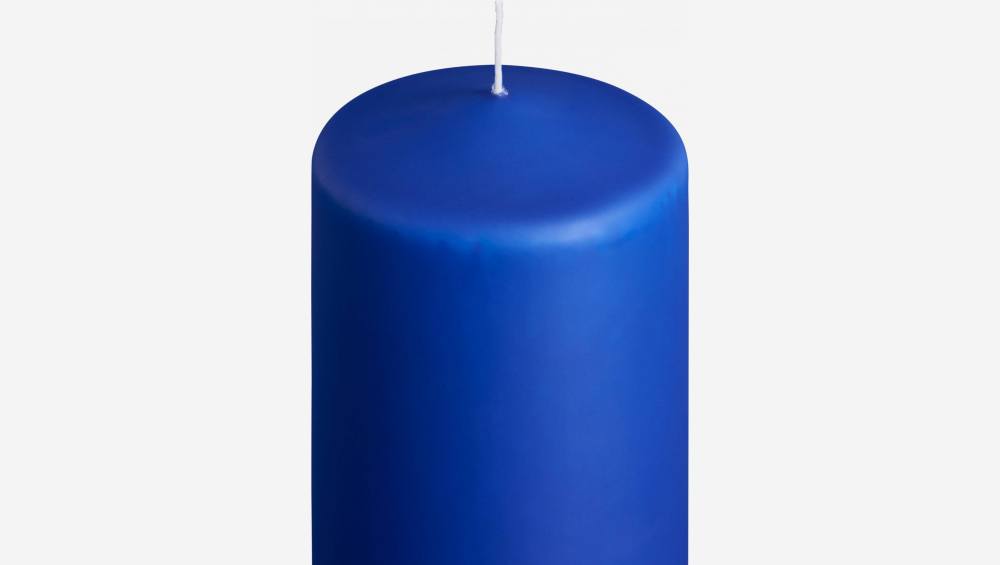 Zylinderförmige Kerze 19 cm, blau