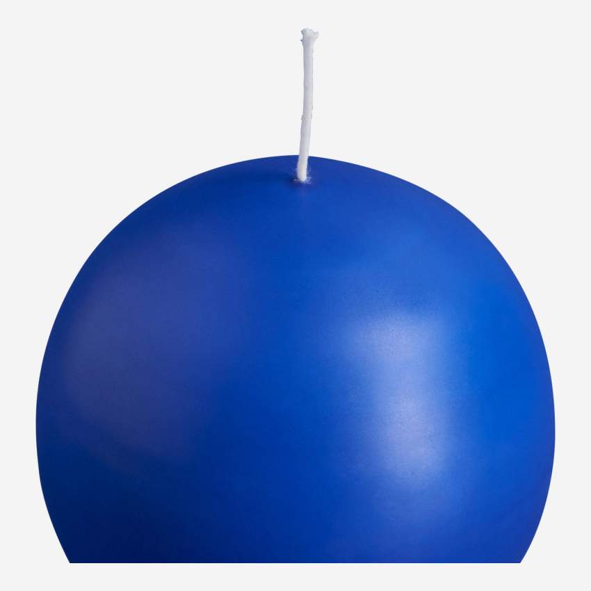 Bougie boule 10cm bleue