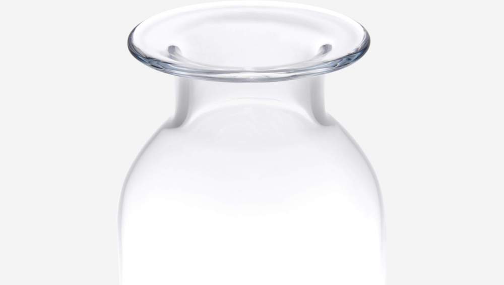 Vase, 26cm, aus Glas, transparent
