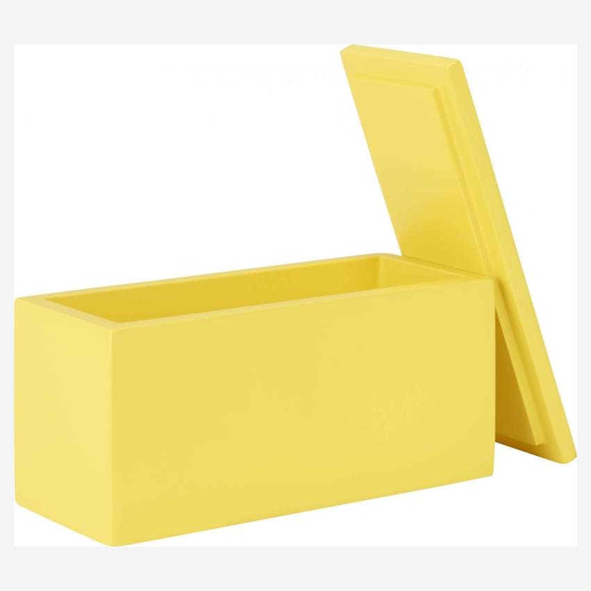 Box aus lackiertem Holz, gelb