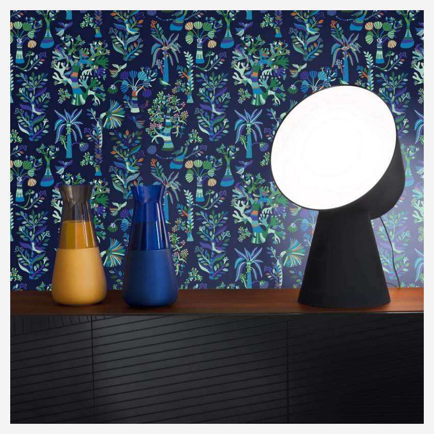 Vase en verre et faïence bleu - design by Myriam Mortier