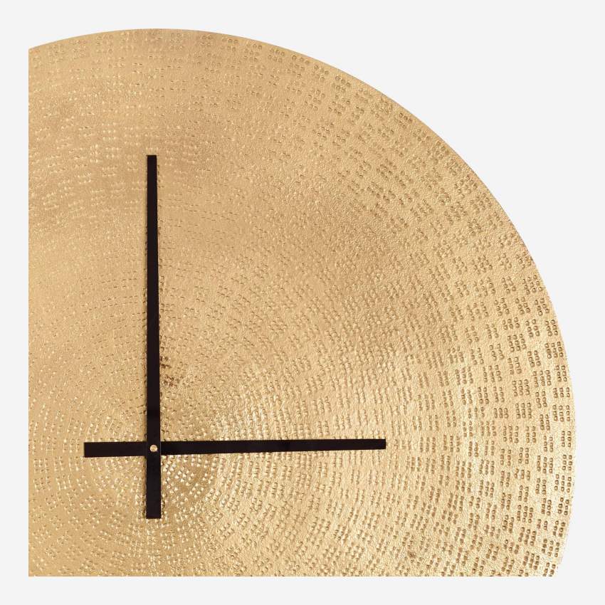 Reloj de pared de aluminio - 58 cm - Dorado
