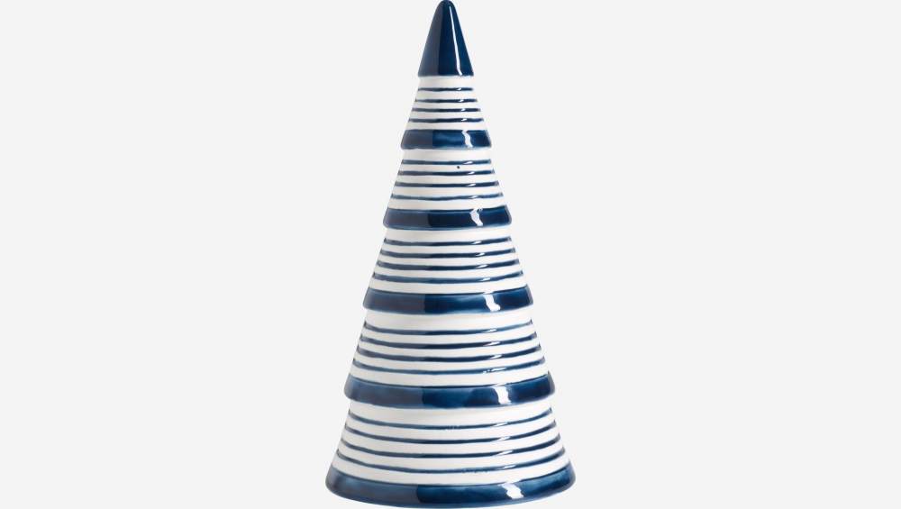 Abeto Decorativo de Porcelana - Azul - 21 cm