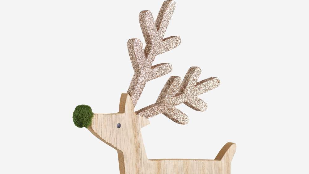 Cervo decorativo in legno