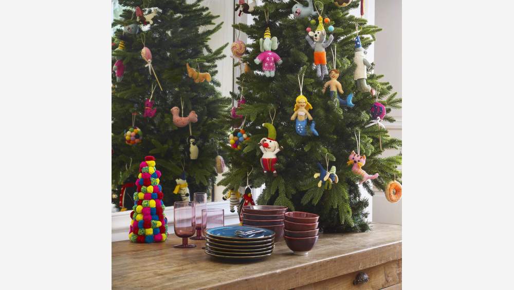 Weihnachtsdekoration - Tannenbaum aus Filz zum Aufhängen