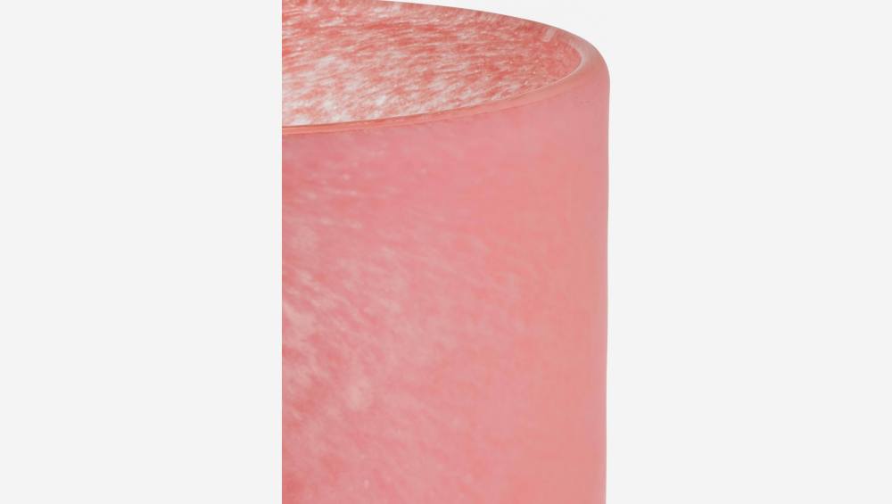 Vase aus mundgeblasenem Glas - H. 28 cm - Rosafarben