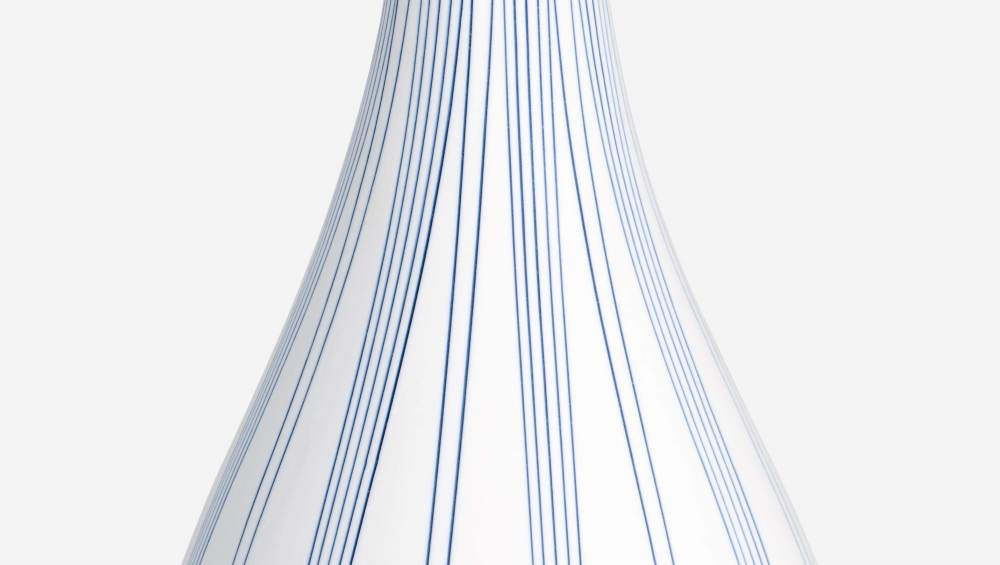 Jarrón de Porcelana - Líneas Azules