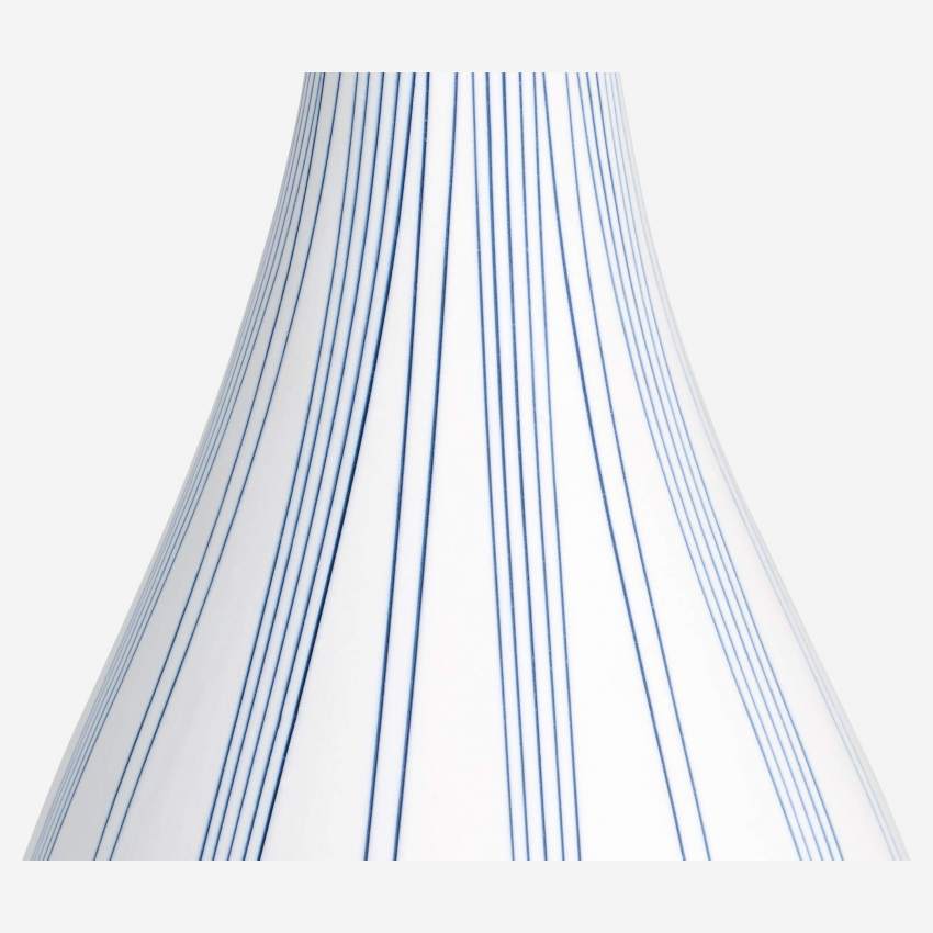 Jarrón de Porcelana - Líneas Azules