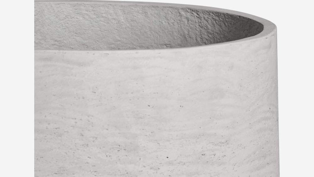 Übertopf aus Zement - Hellgrau - 45 x 37,5 cm