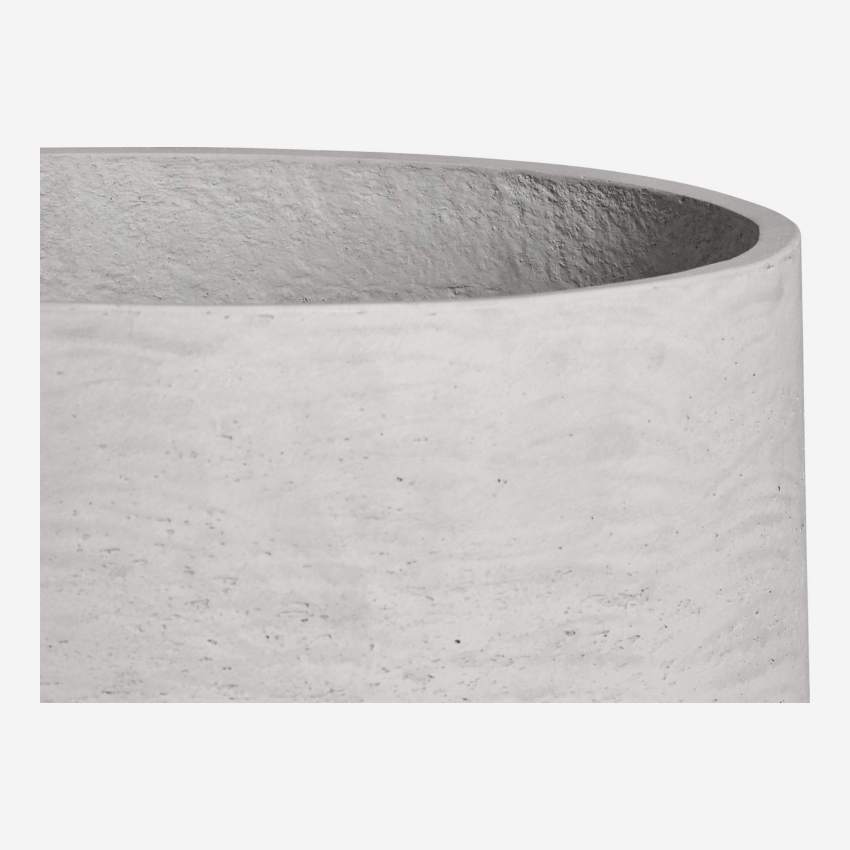 Übertopf aus Zement - Hellgrau - 45 x 37,5 cm
