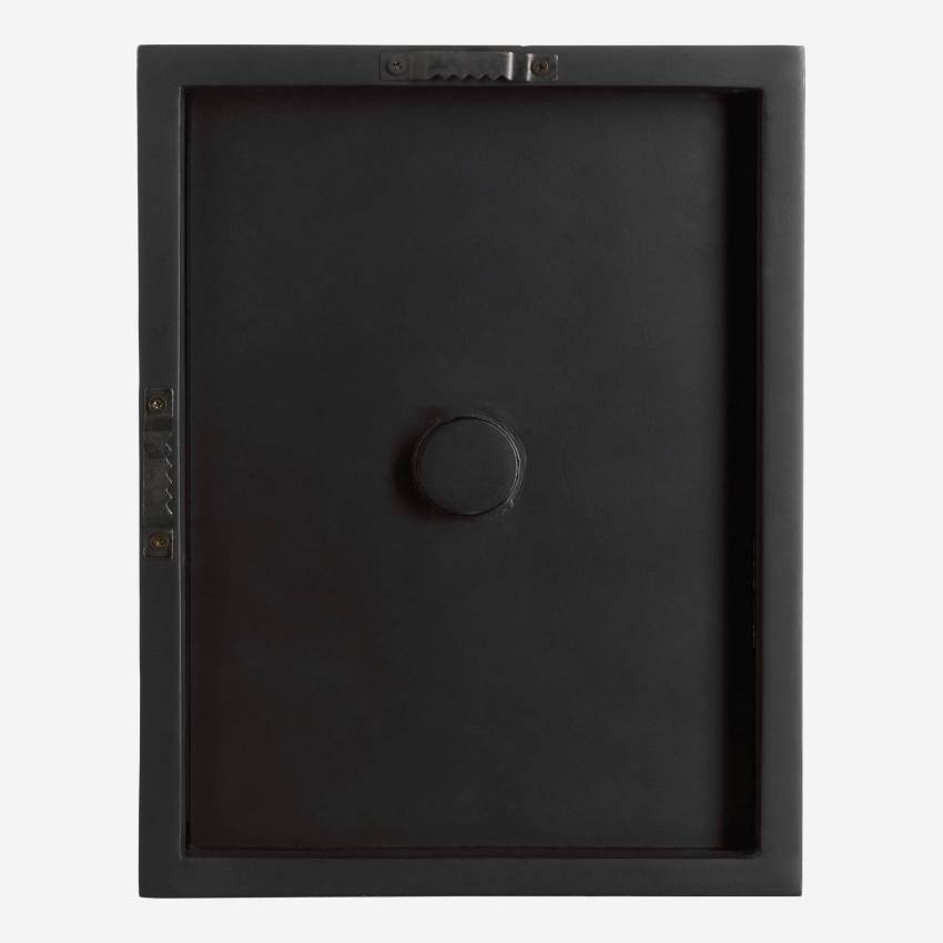 Marco de Madera Trenzada para Fotos de 18 x 13 cm - Negro y Natural