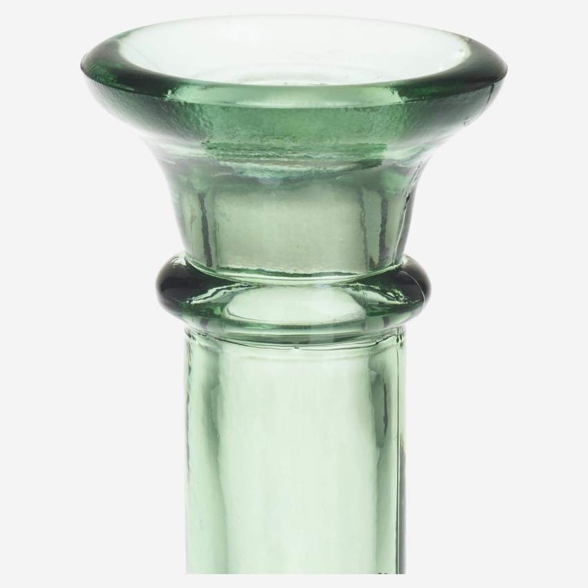 Bougeoir en verre recyclé - 19 cm