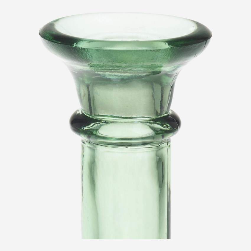 Bougeoir en verre recyclé - 19 cm