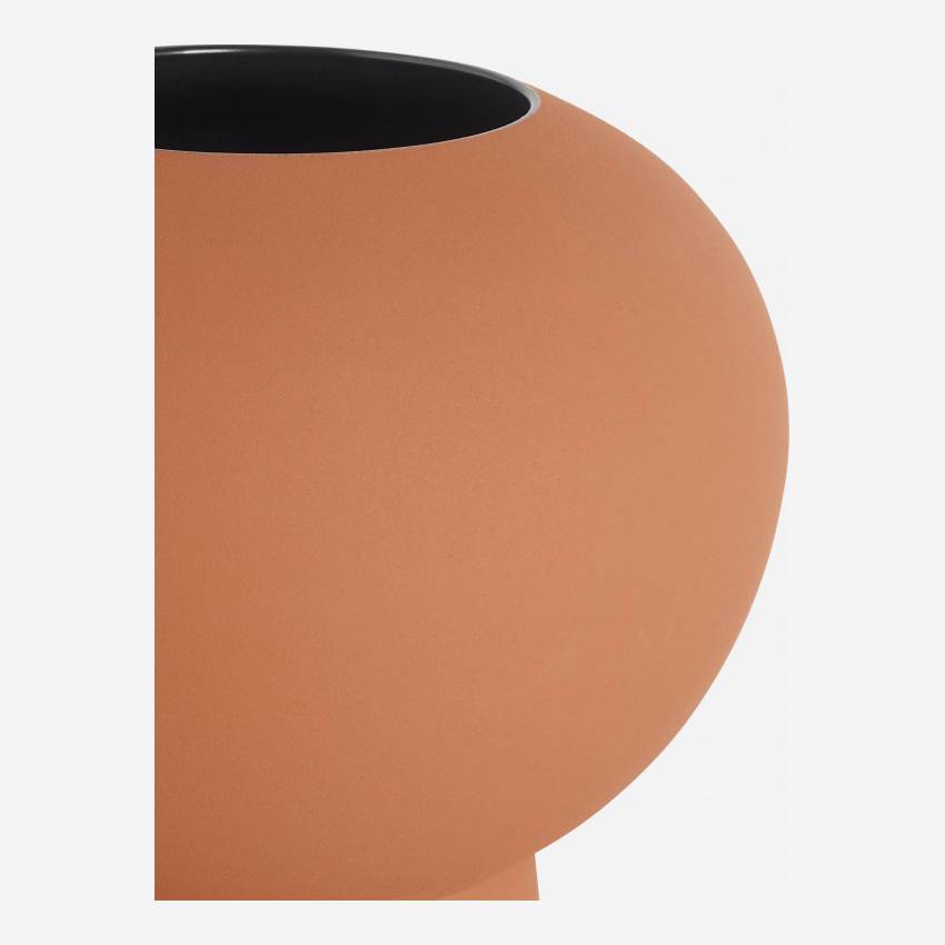 Vase aus Sandstein - 20 cm - Orange