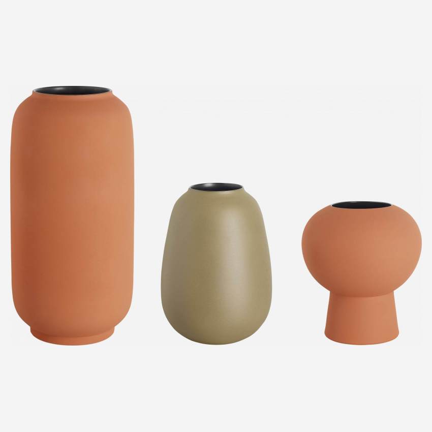 Vase en grès - 20 cm - Orange