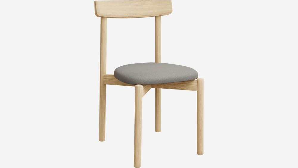 Cadeira em madeira e tecido - Cinzento antracite - Design by Marie Matsuura