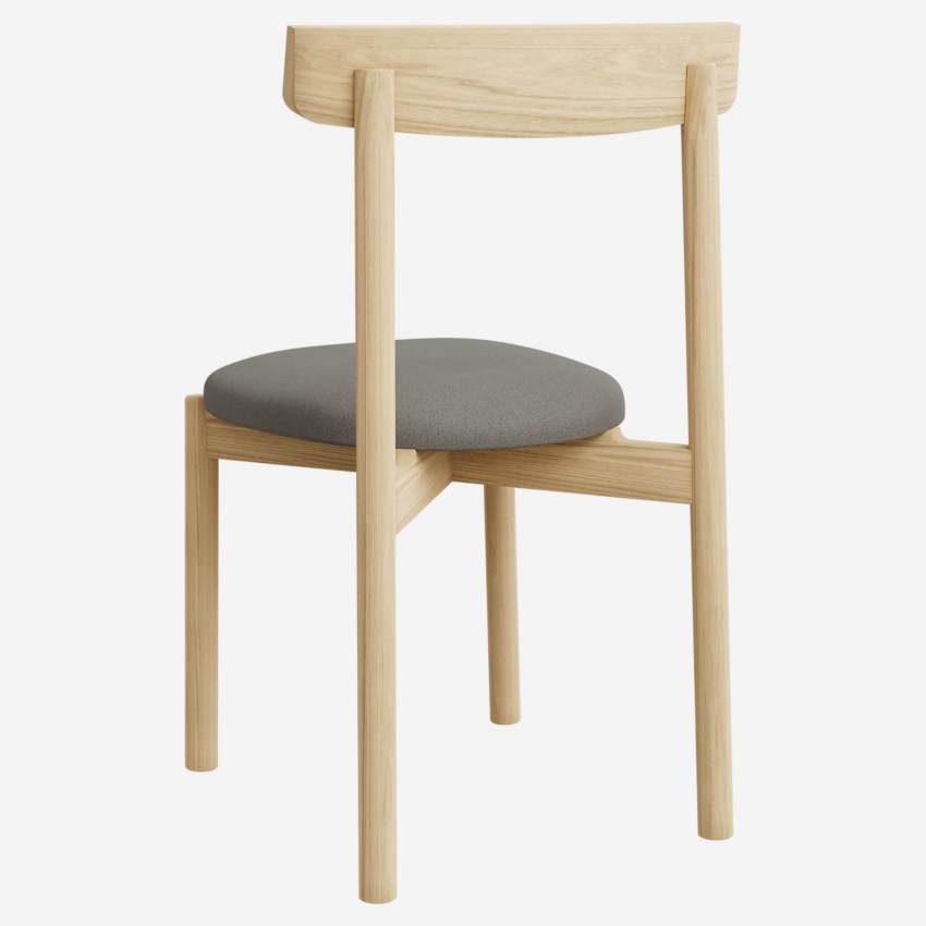 Stuhl aus Holz und Stoff - Anthrazitgrau - Design by Marie Matsuura