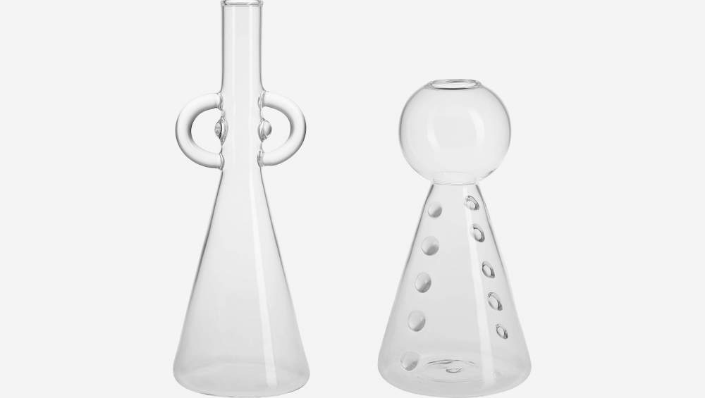 Vase aus Glas - 25 cm -  Transparent - Design by Studio Habitat