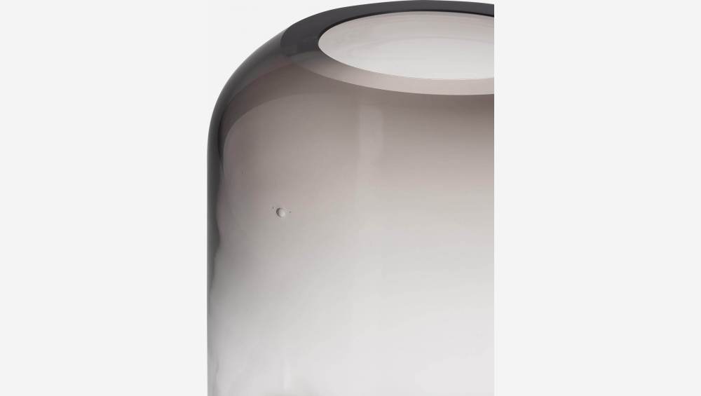 Vase en verre soufflé bouche - Noir et blanc - 18 x 34 cm