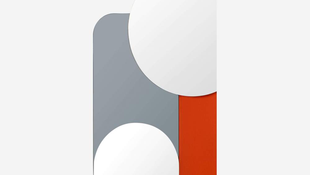 Miroir avec formes géométriques - Multicolore - 76 x 38 cm