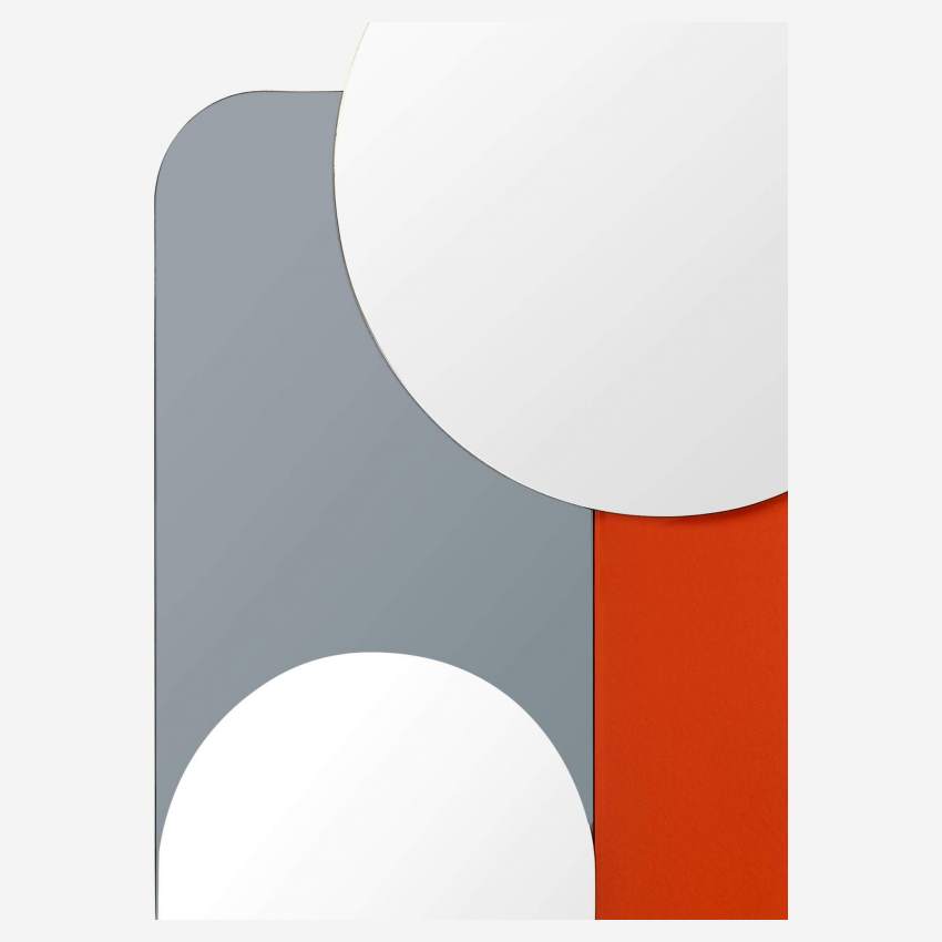 Miroir avec formes géométriques - Multicolore - 76 x 38 cm