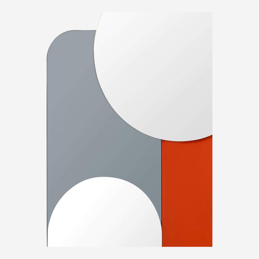Spiegel met geometrische vormen - Multicolor - 76 x 38 cm