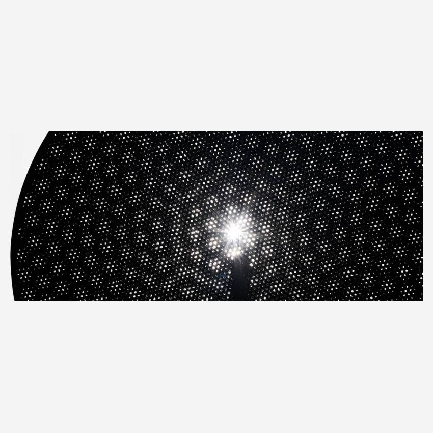 Lámpara de pie de metal - Negra - 135,5 cm
