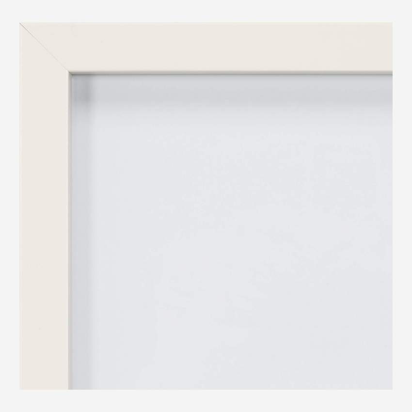 Moldura de parede de madeira - 24 x 30 cm - Branco