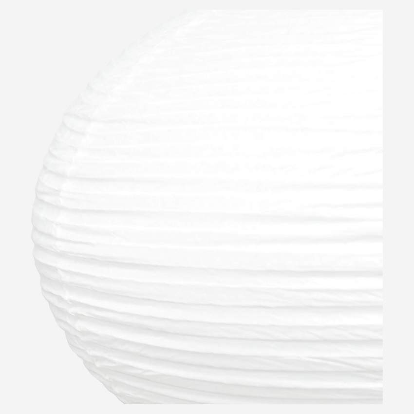 Ovale witte papieren lampenkap om op te hangen, doorsnede 48cm