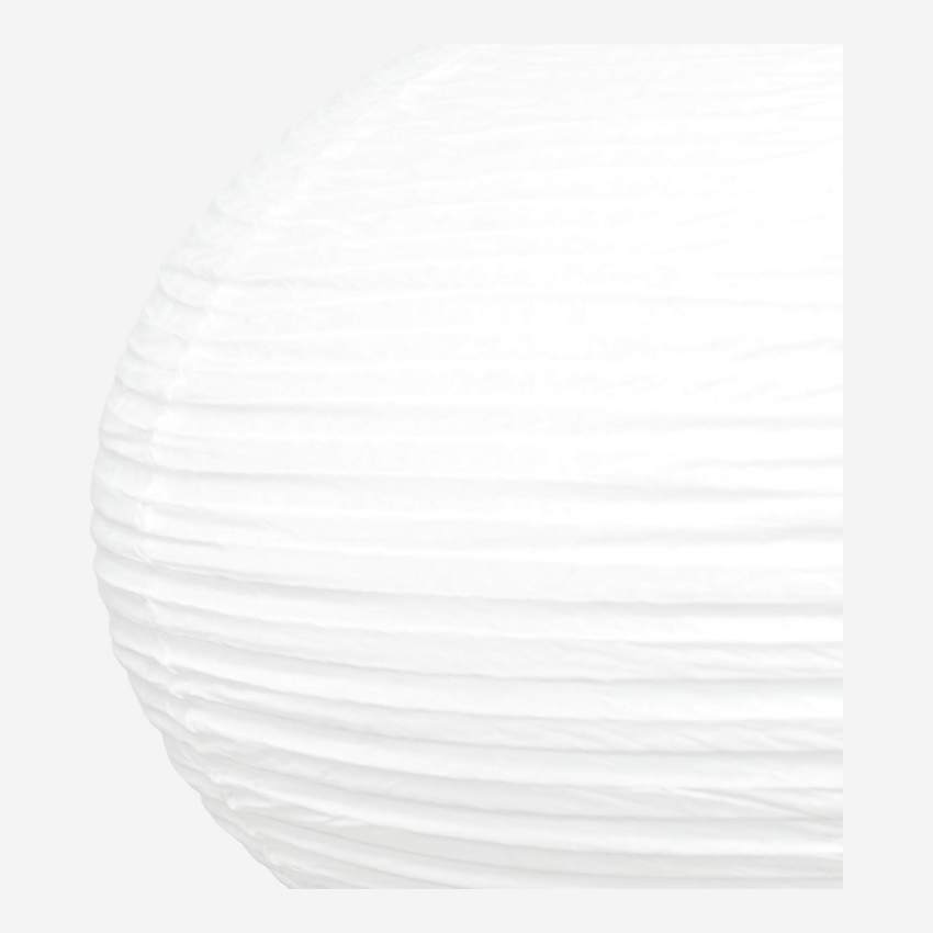 Lampada a sospensione ovale in carta bianca, diametro 48 cm