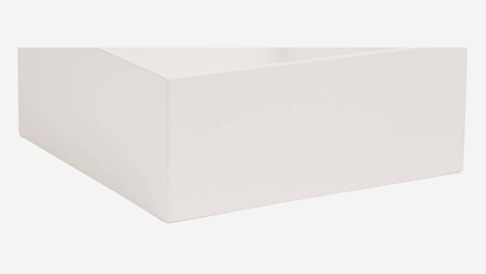 Caixa de arrumação em madeira 20x20cm c/ interior lacado branco