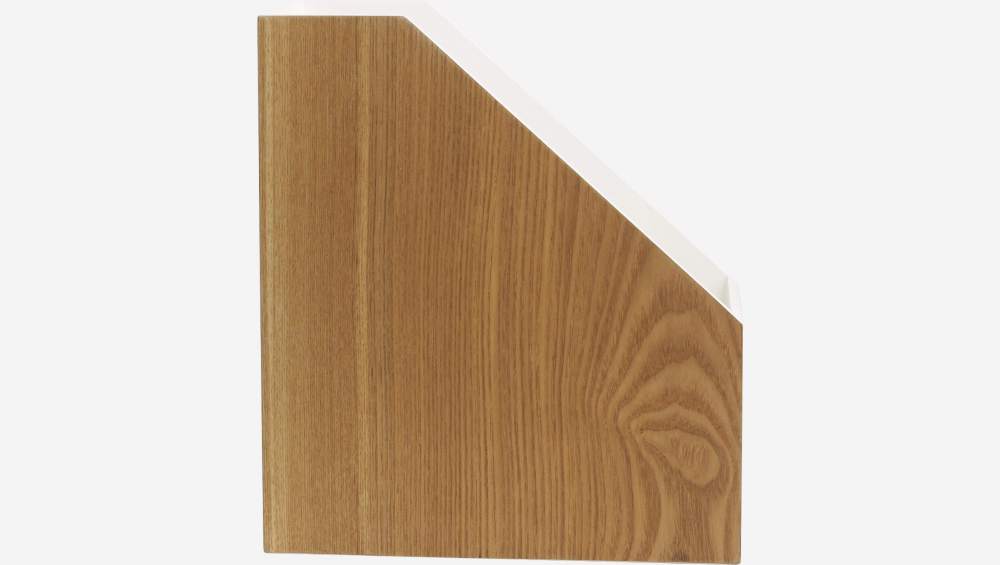 Opbergrek voor kantoor hout wit gelakte binnenkant - L25cm