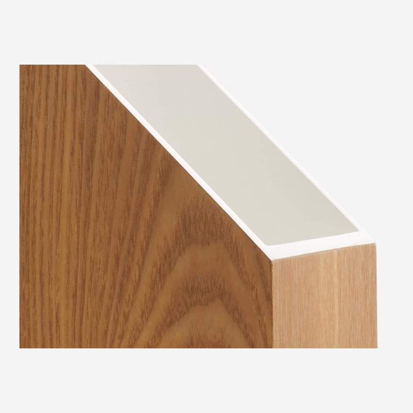 Aufbewahrung für den Schreibtisch aus Holz, mit weiß lackierter Innenseite