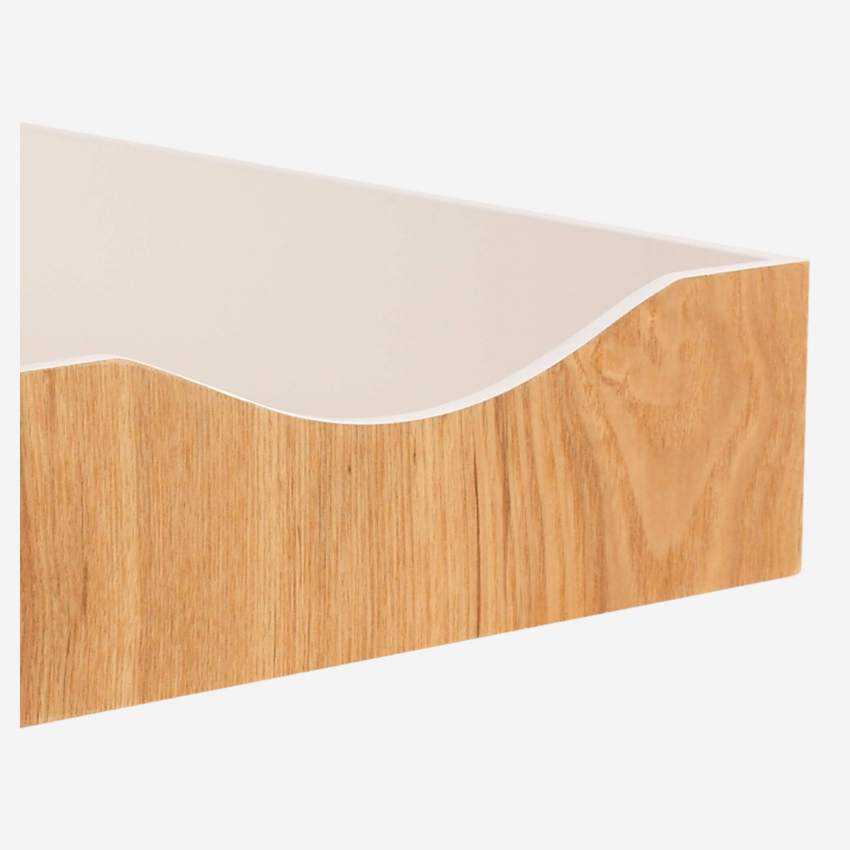 Opbergrek voor kantoor van hout wit gelakte binnenkant - L33cm
