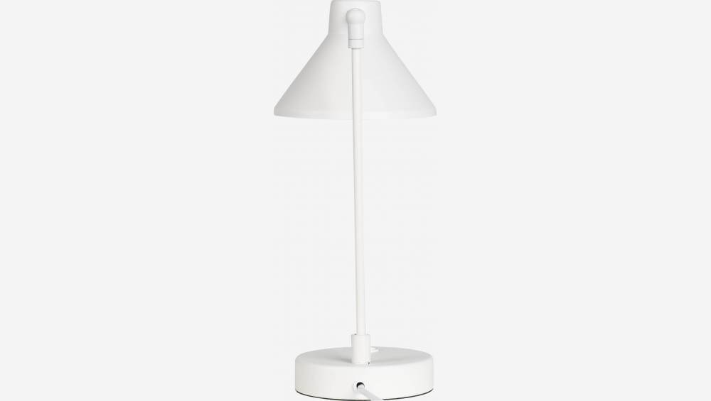 Lampe de bureau 54cm en métal blanc