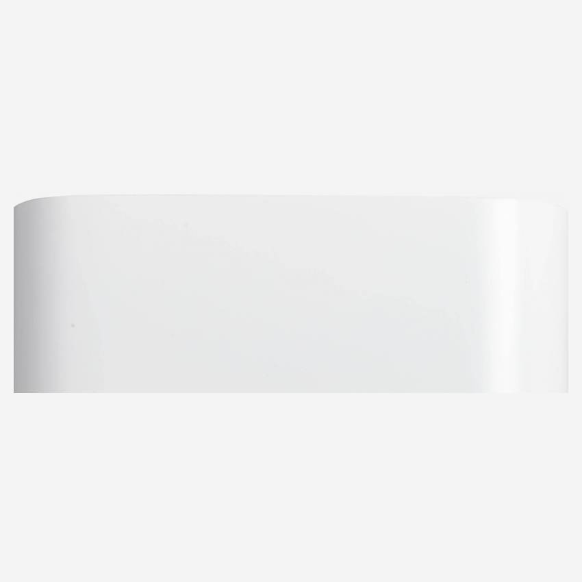 Lampada da parete 18 cm in metallo bianco