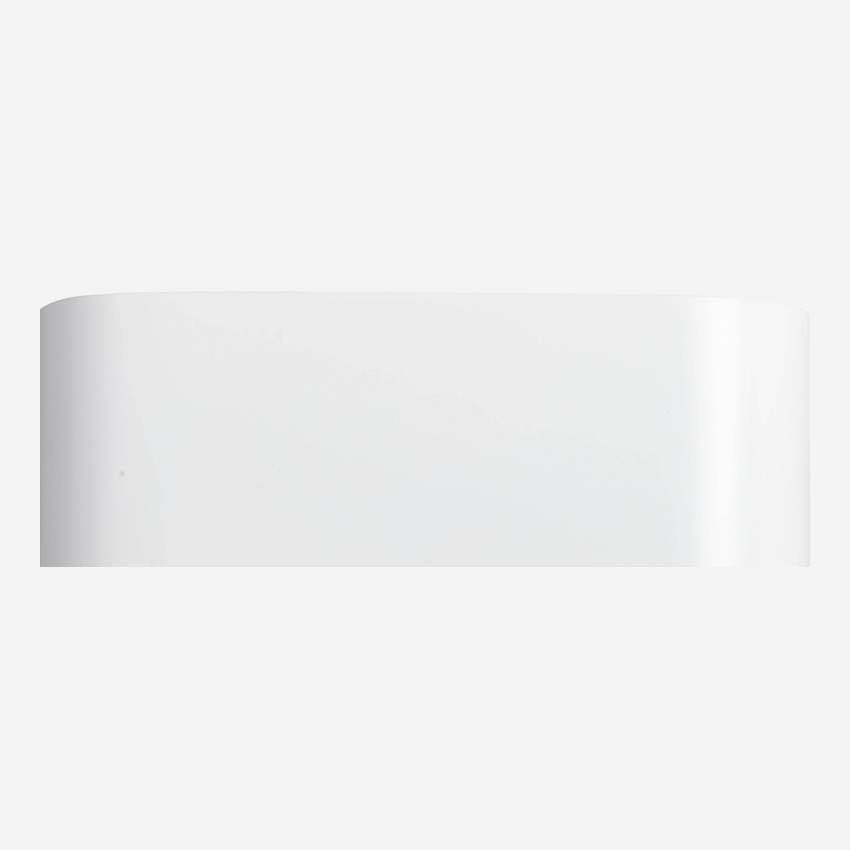Candeeiro de parede 18cm em metal branco
