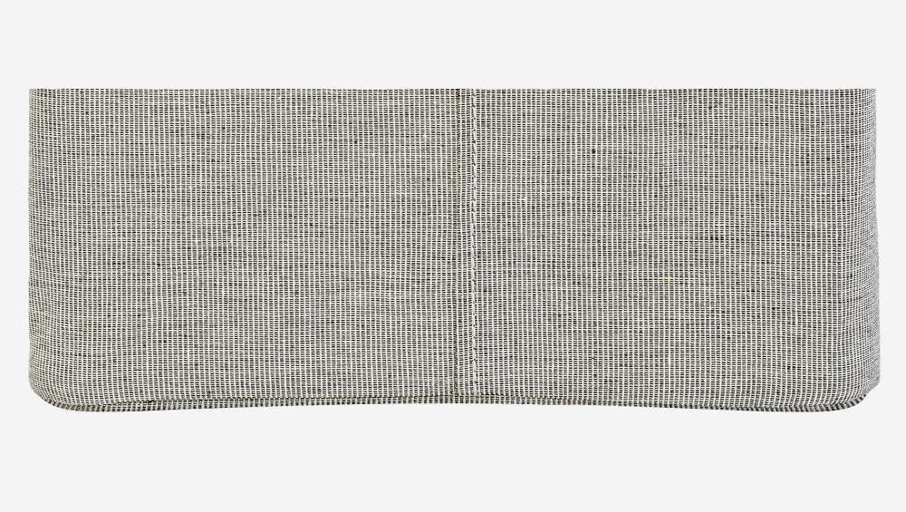 Vierkante opbergmand van bamboe en textiel - Grijs - 33 x 33 x 33 cm