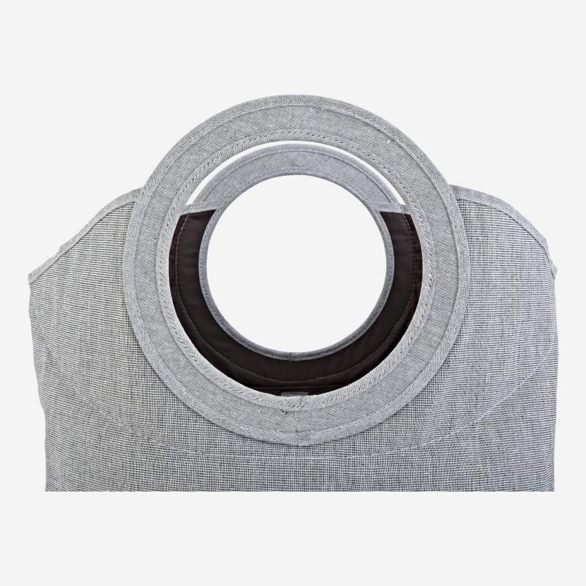 Saco p/ roupa em tecido com pegas magnéticas - Cinza