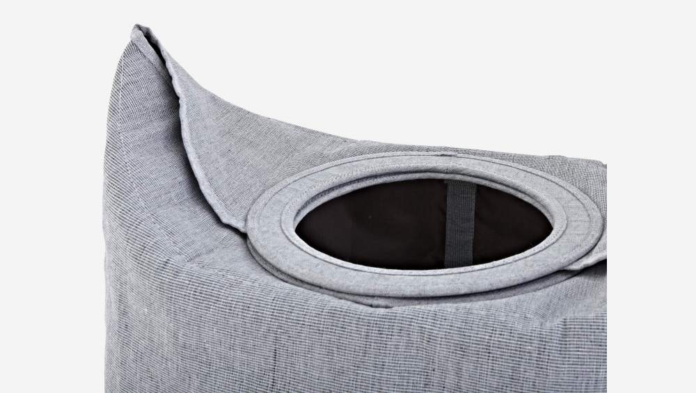 Borsa per il bucato in tessuto grigio con manico magnetico