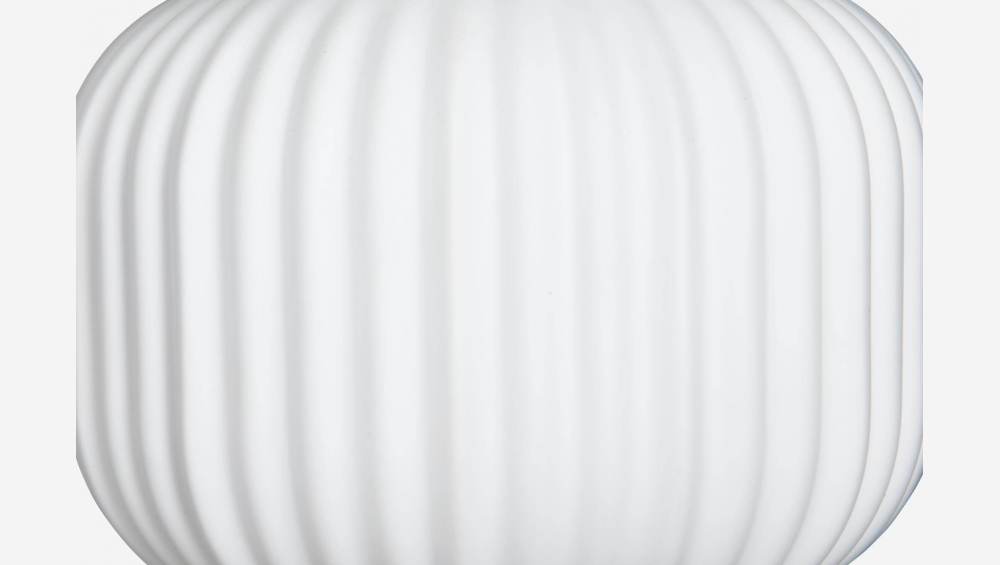 Lámpara de mesa 19cm de vidrio blanca