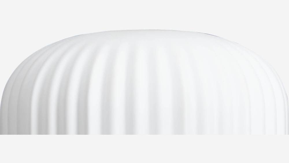 Lámpara de mesa 19cm de vidrio blanca