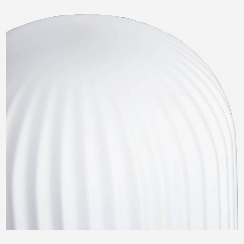 Lámpara de mesa 32cm de vidrio blanca