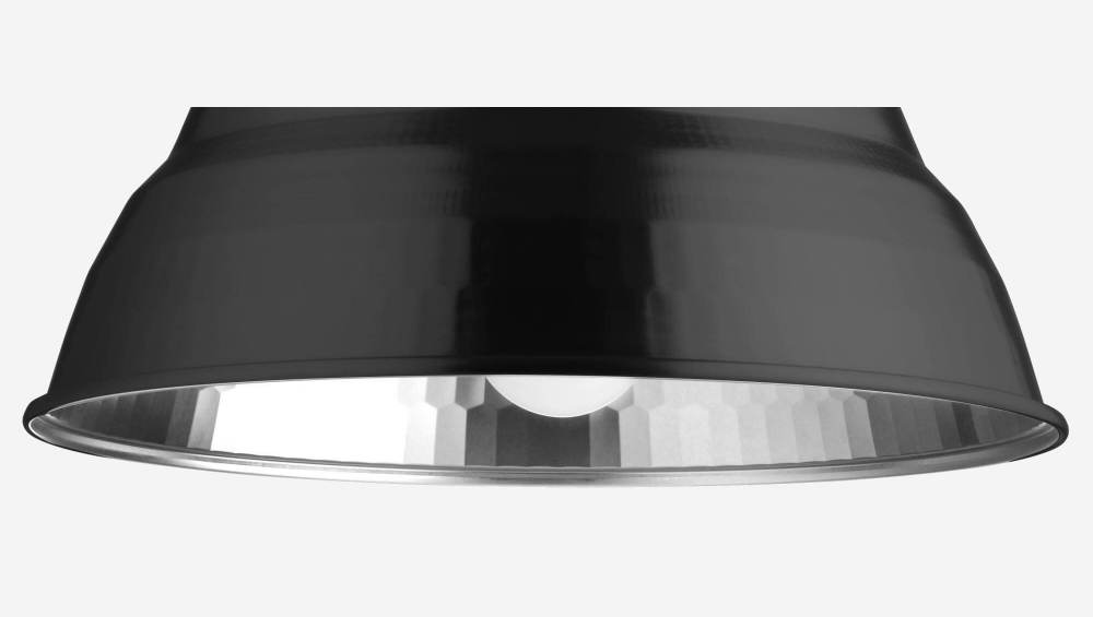 Lámpara de techo de aluminio lacada negro, diámetro 54 cm