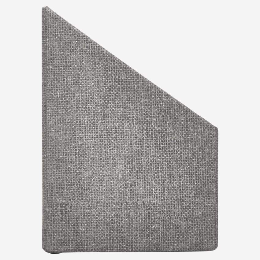 Papierablage aus Leder und Karton, grau