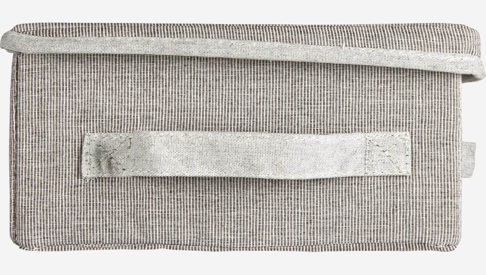 Caixa de arrumação de tecido - Cinzento - 12,5 x 39 x 26 cm