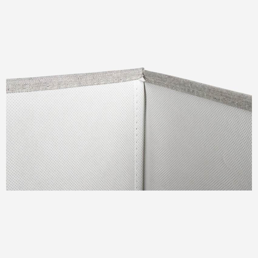 Boîte de rangement en tissu - Gris - 12,5 x 39 x 26 cm